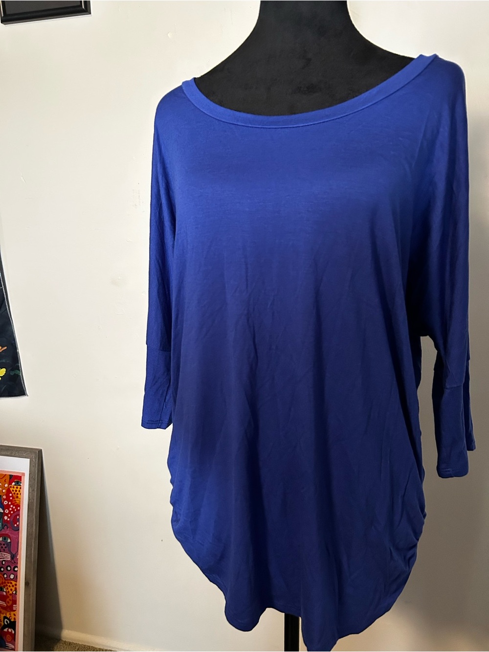 Chris & Carol Royal Blue Scoop Neck Tunic